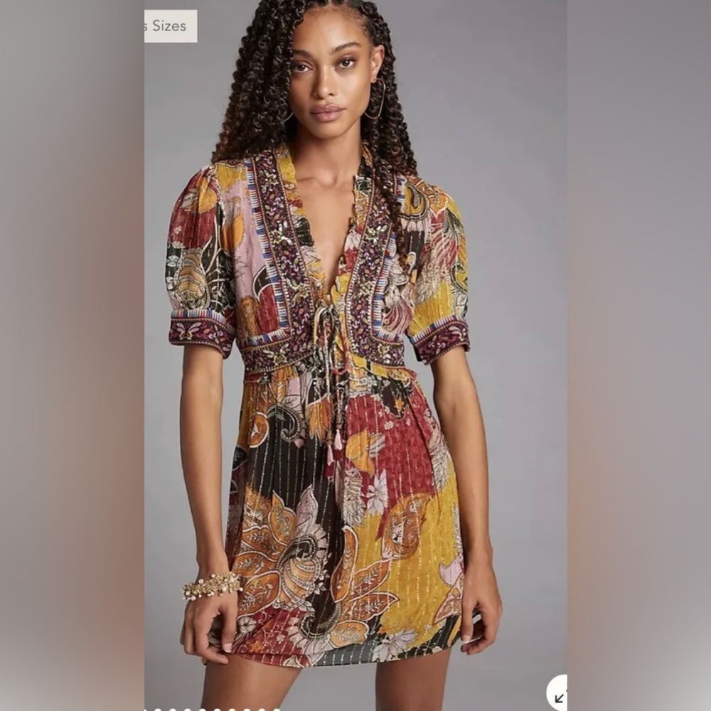 Verb by Pallavi Singhee Anthropologie BEADED SHIMMER MINI DRESS ***SOLD OUT***